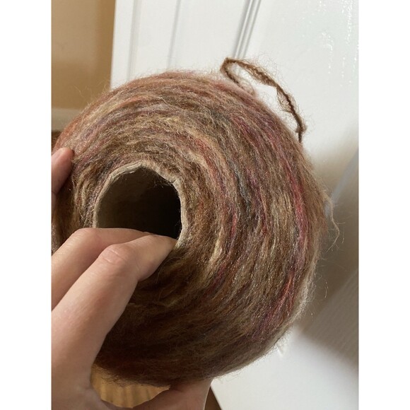 Fancy Soft Fluffy Cone Yarn Brown Mix Multicolor 500g #402 - Picture 3 of 5